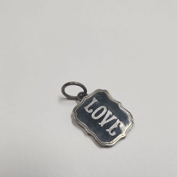 Waxing Poetic RARE Sterling Silver 'Love' Pendant Charm RETIRED - Picture 1 of 4